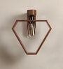 Hexad Brown Solid Wood Wall Sconces