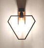 Hexad Brown Solid Wood Wall Sconces