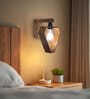 Hexad Brown Solid Wood Wall Sconces