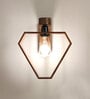 Hexad Brown Solid Wood Wall Sconces