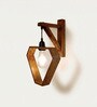 Hexad L Brown Solid Wood Wall Sconces