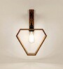Hexad L Brown Solid Wood Wall Sconces