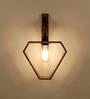 Hexad L Brown Solid Wood Wall Sconces