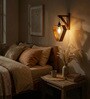 Hexad L Brown Solid Wood Wall Sconces