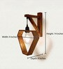 Hexad L Brown Solid Wood Wall Sconces