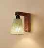 Hexagon Brown Solid Wood Wall Sconces