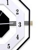 White Metal Hexagon Silent Pendulum Wall Clock