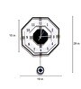 White Metal Hexagon Silent Pendulum Wall Clock