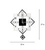 White Fibre Hexagon Silent Novelty Wall Clock