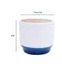 Hexagonal Stripe White Ceramic Desk Pot