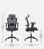 Hexon Pro Breathable Mesh  Ergonomic Chair in Black Colour with headrest