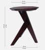 Hexon Teak Wood End Table In Brown Colour