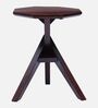 Hexon Teak Wood End Table In Brown Colour