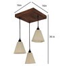 Hexspot Brown Wooden Cluster Hanging Lamp