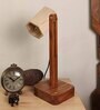 Hexspot Brown Wooden Table Lamp With Beige Wooden Lampshade