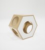 Hexxa Fur Cat House in White Colour with Wall Mounted