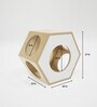 Hexxa Fur Cat House in White Colour with Wall Mounted