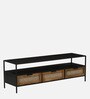 Heyen Metal TV Console In Black Colour