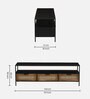 Heyen Metal TV Console In Black Colour
