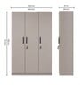 HGK 3 Door Wardrobe In Grey Finish