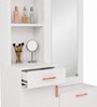 HGK Checkmate Dressing Table In White Finish With Shelf Storage