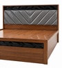 HGK Curve Bed  With Storage In Walnut Finish