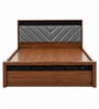 HGK Curve Bed  With Storage In Walnut Finish