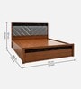 HGK Curve Bed  With Storage In Walnut Finish