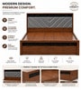 HGK Curve Bed  With Storage In Walnut Finish