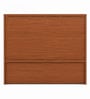 HGK Curve White Colour Bed With Hydraulic Storage In Walnut Finish