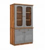 HGK Grey Colour Multipurpose Cabinet In Walnut Finish