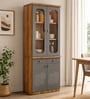 HGK Grey Colour Multipurpose Cabinet In Walnut Finish