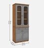 HGK Grey Colour Multipurpose Cabinet In Walnut Finish