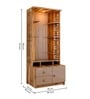 HGK Wooden Altar Unit With Golden Accent In Walnut Finish