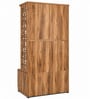 HGK Wooden Altar Unit With Golden Accent In Walnut Finish