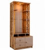 HGK Wooden Altar Unit With Golden Accent In Walnut Finish