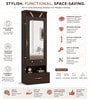  Mintra Dressing Table In Brown Finish With Storage