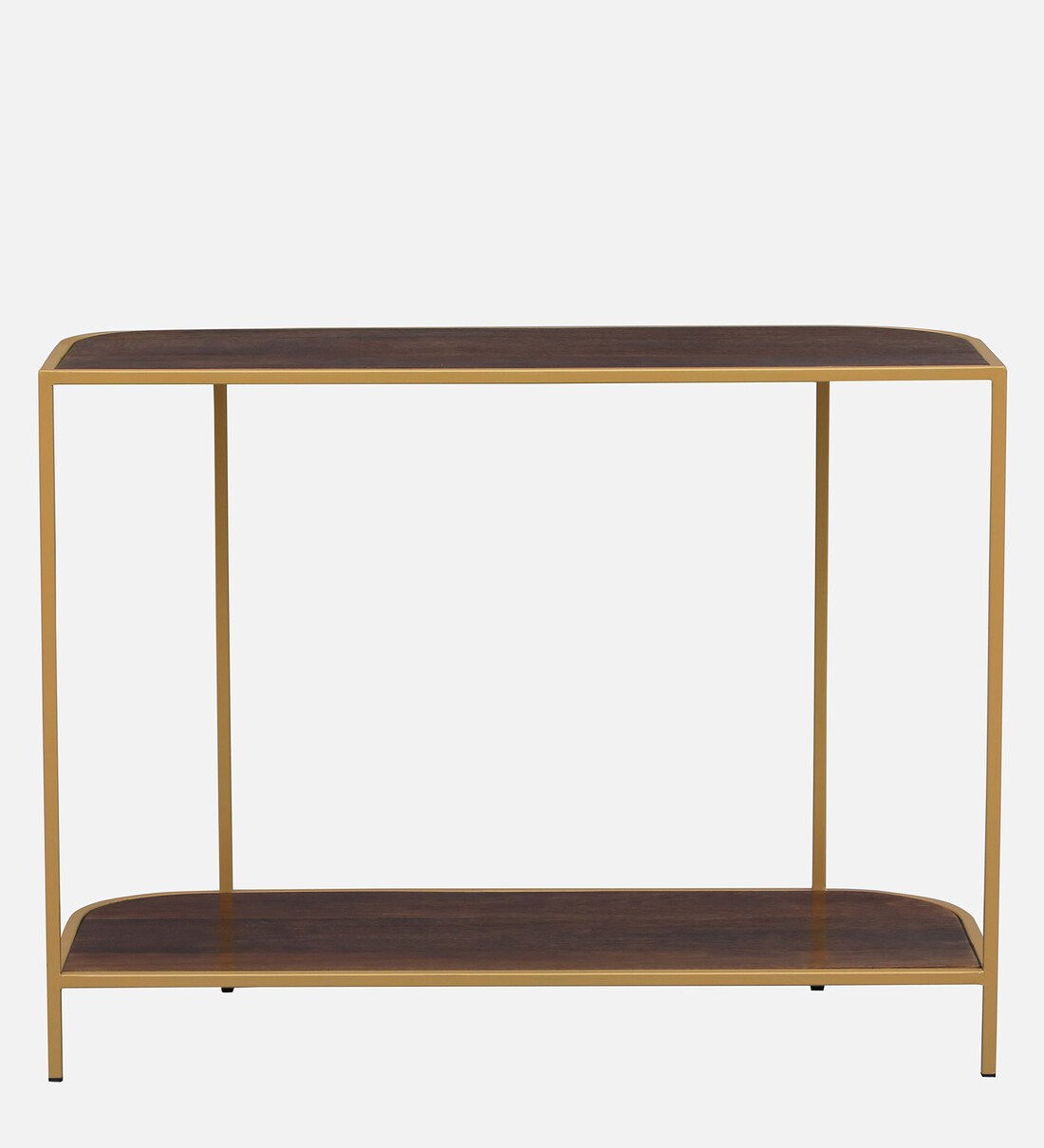 Hickson Solid Wood Console Table In Gold Finish