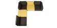 Hilda Corner Sofa in Chestnut Brown & Camel Yellow Colour in L Shape
