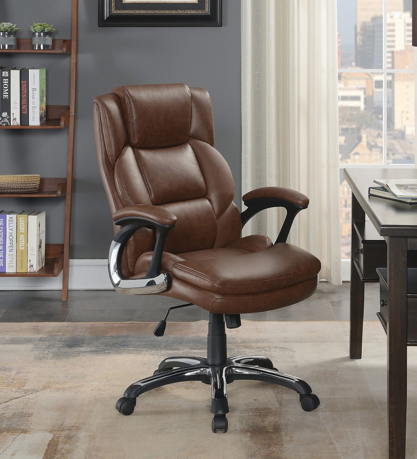 Buy Aspen High Back Executive Chair in Brown Colour By Sms Furniture ...