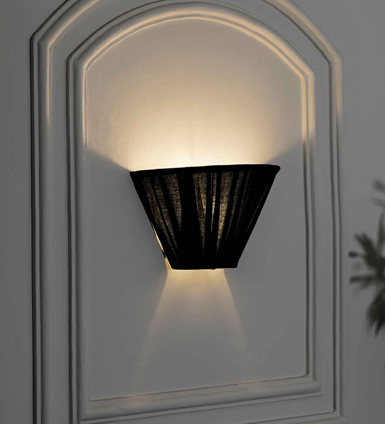 Highclere Black Color Fabric Wall Light Highclere Black Color Fabric Wall Light