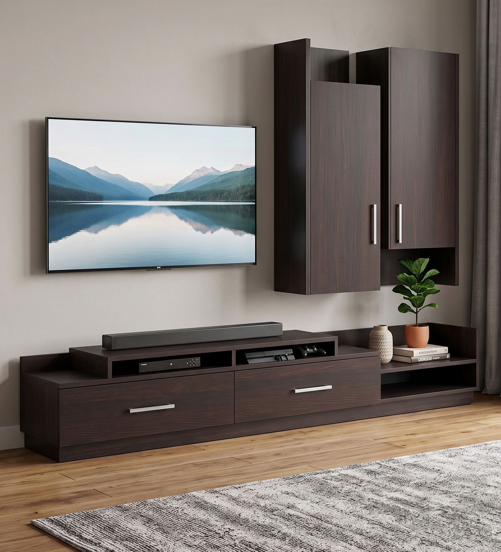 Hillary TV Unit In Wenge Finish Hillary TV Unit In Wenge Finish