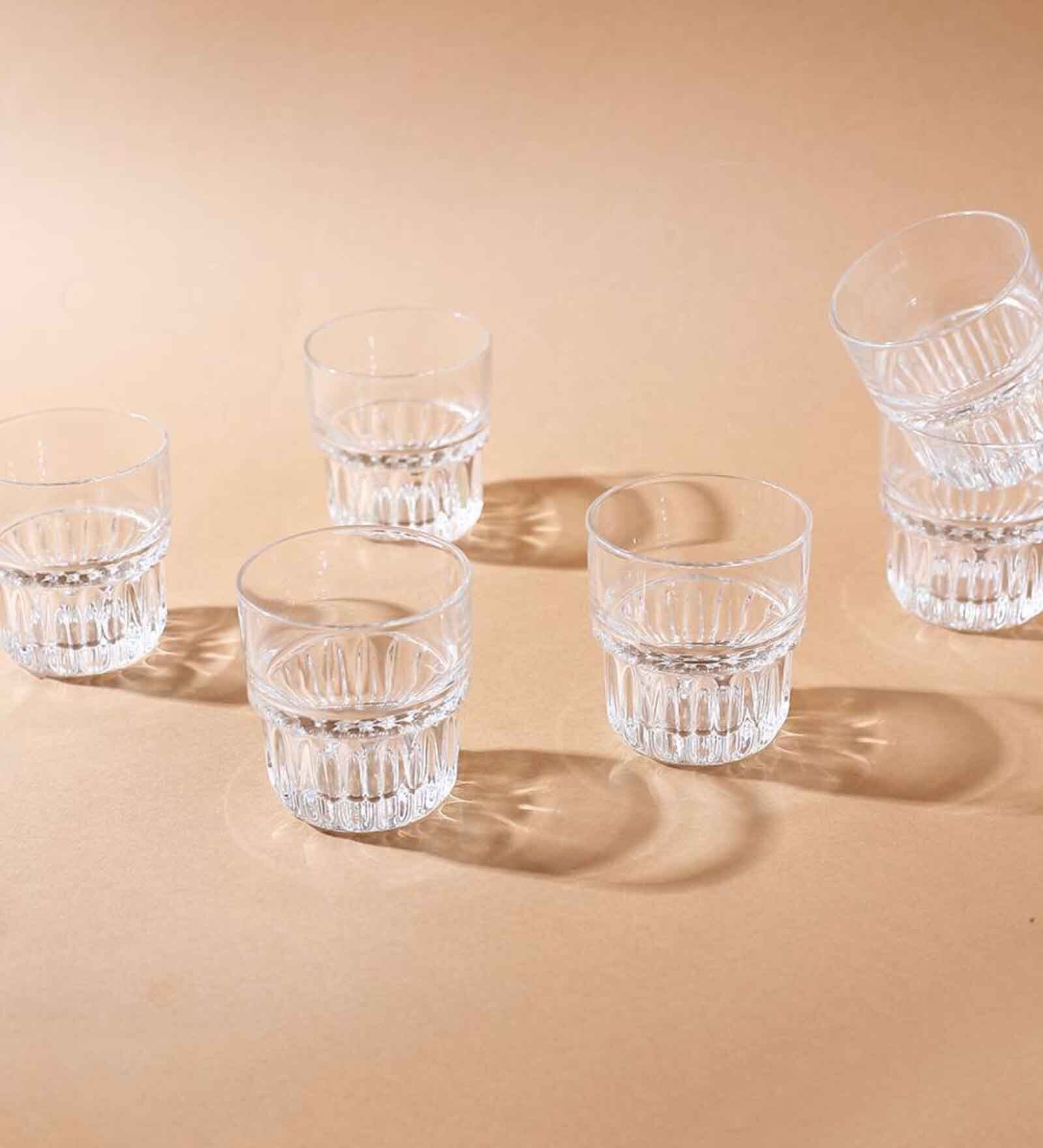 Hills Juice Tumbler Lead Free 205ml Transparent Set of 6