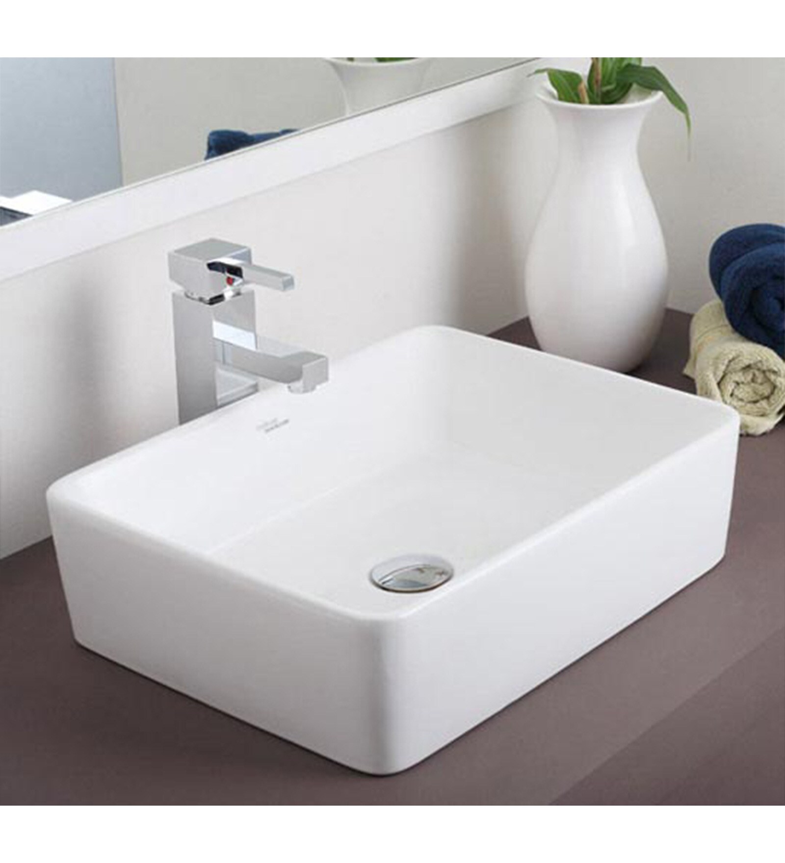 Hindware Rubbic Ceramic Table Top Wash Basin (Model No: 91041) Hindware Rubbic Ceramic Table Top Wash Basin (Model No: 91041)