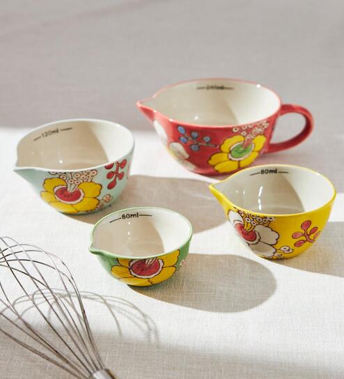 Hibiscus Bloom Measuring Mugs Set