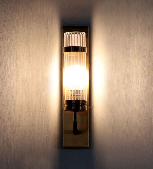 Hilt Metal Uplight Wall Sconce (Antique Brass) with Antique Brass Metal Shade