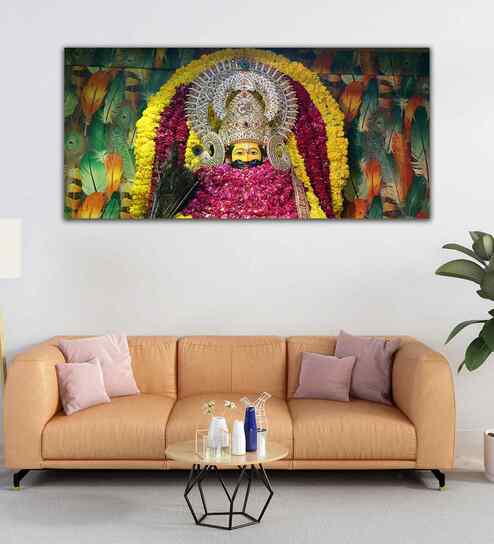Hindu God Khatu Shyam Baba Premium Canvas Wall Painting