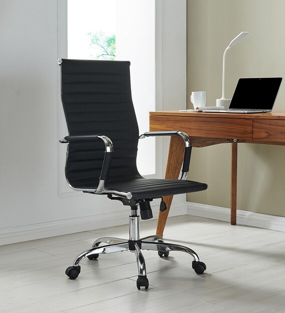 Buy High Back Ergonomic chair in Black Colour by Bantia Furniture