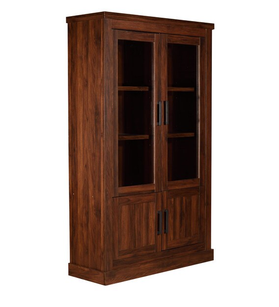 Buy Himari Two Door Glass in Walnut Finish Mintwud by