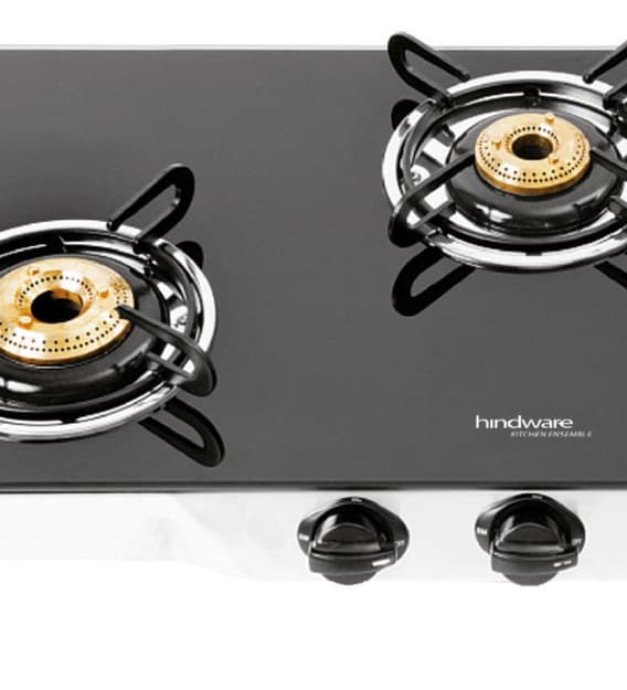 Buy Hindware Armo GL 3B AI Stainless Steel 3 Burner Cooktop, Black